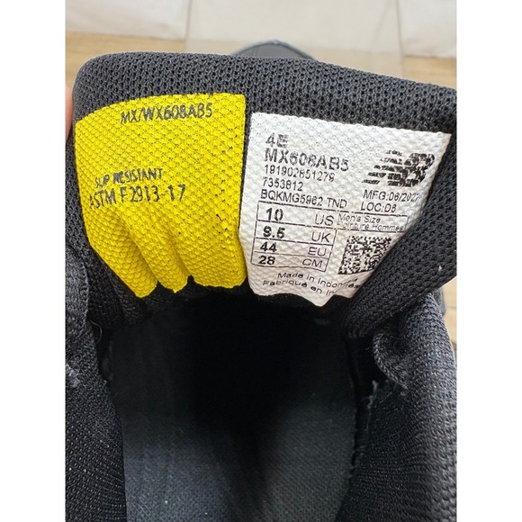 New Balance 608 Black Leather Cross Training Shoes Sneakers - Picture 6 of 9